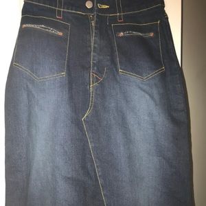 Azzure Jean skirt with awesome stitching detail